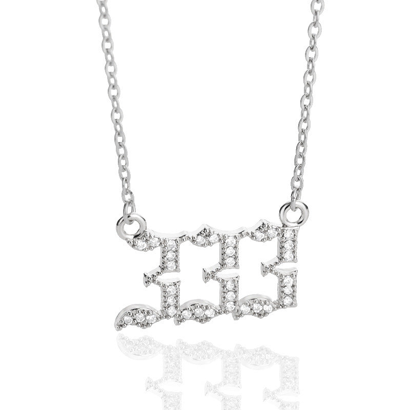 Zircon Necklace Men And Women Couples Old English