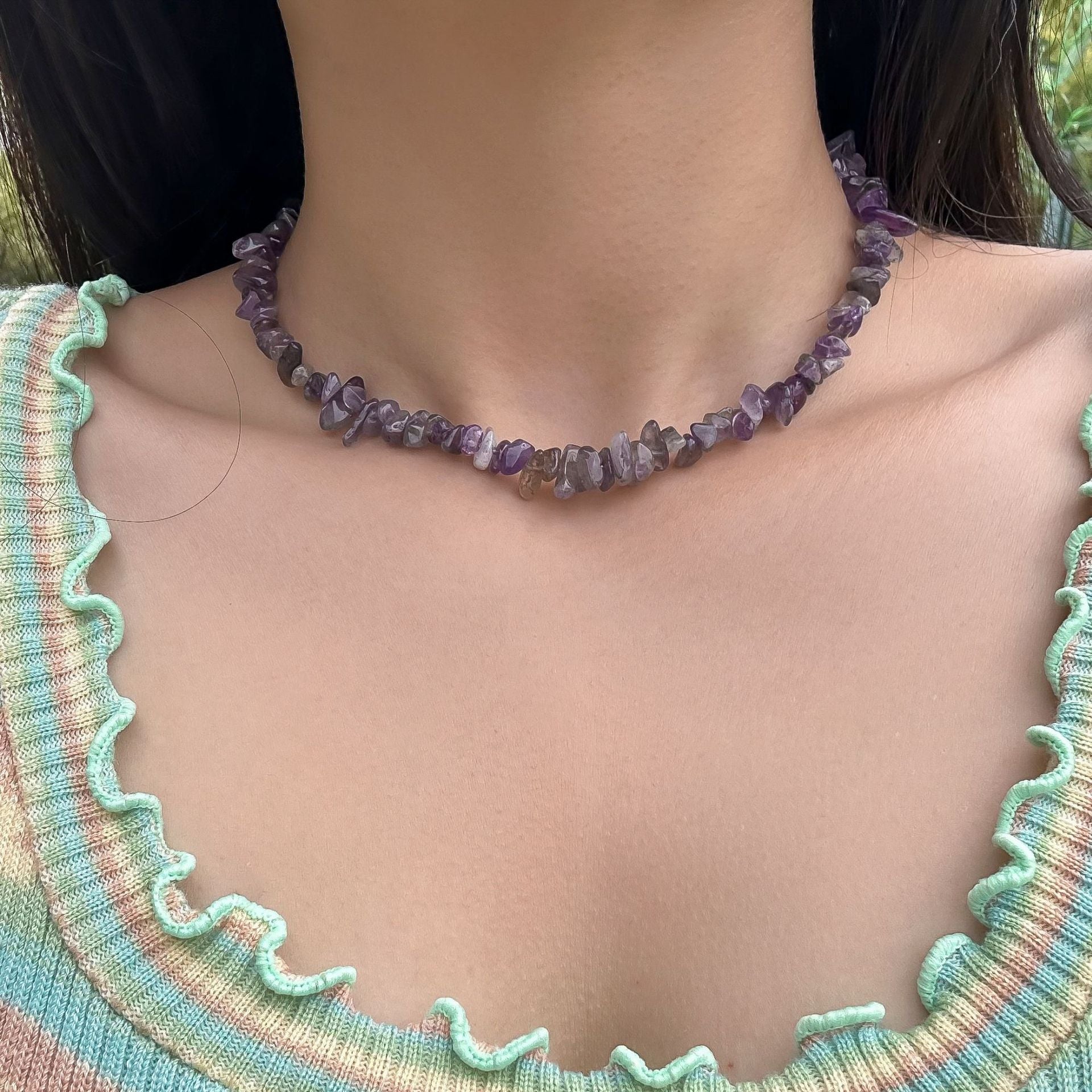 Vacation Style Irregular Gravel Necklace For Women