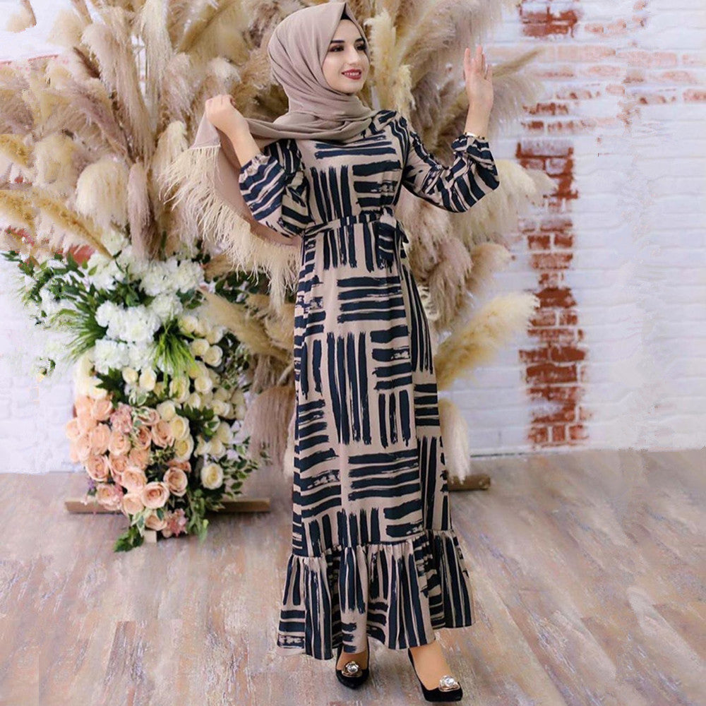 Printed Long Elegant Plain Tunic Dress