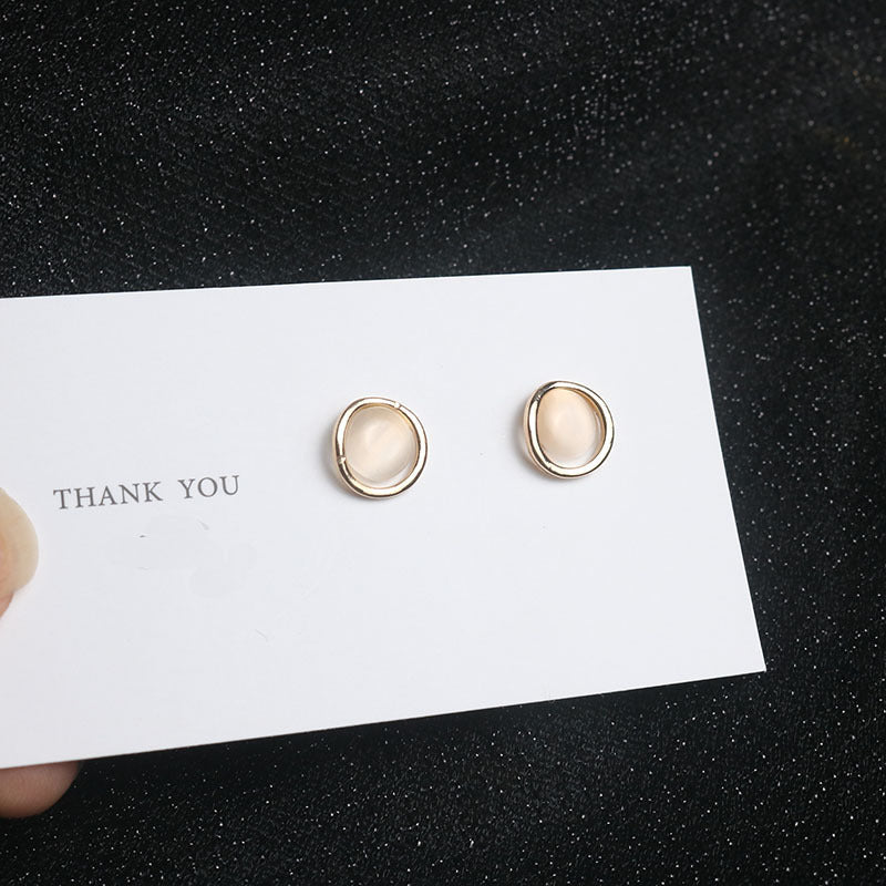 Trendy Sterling Silver Needle Stud Earrings For Women Korean Style Popular
