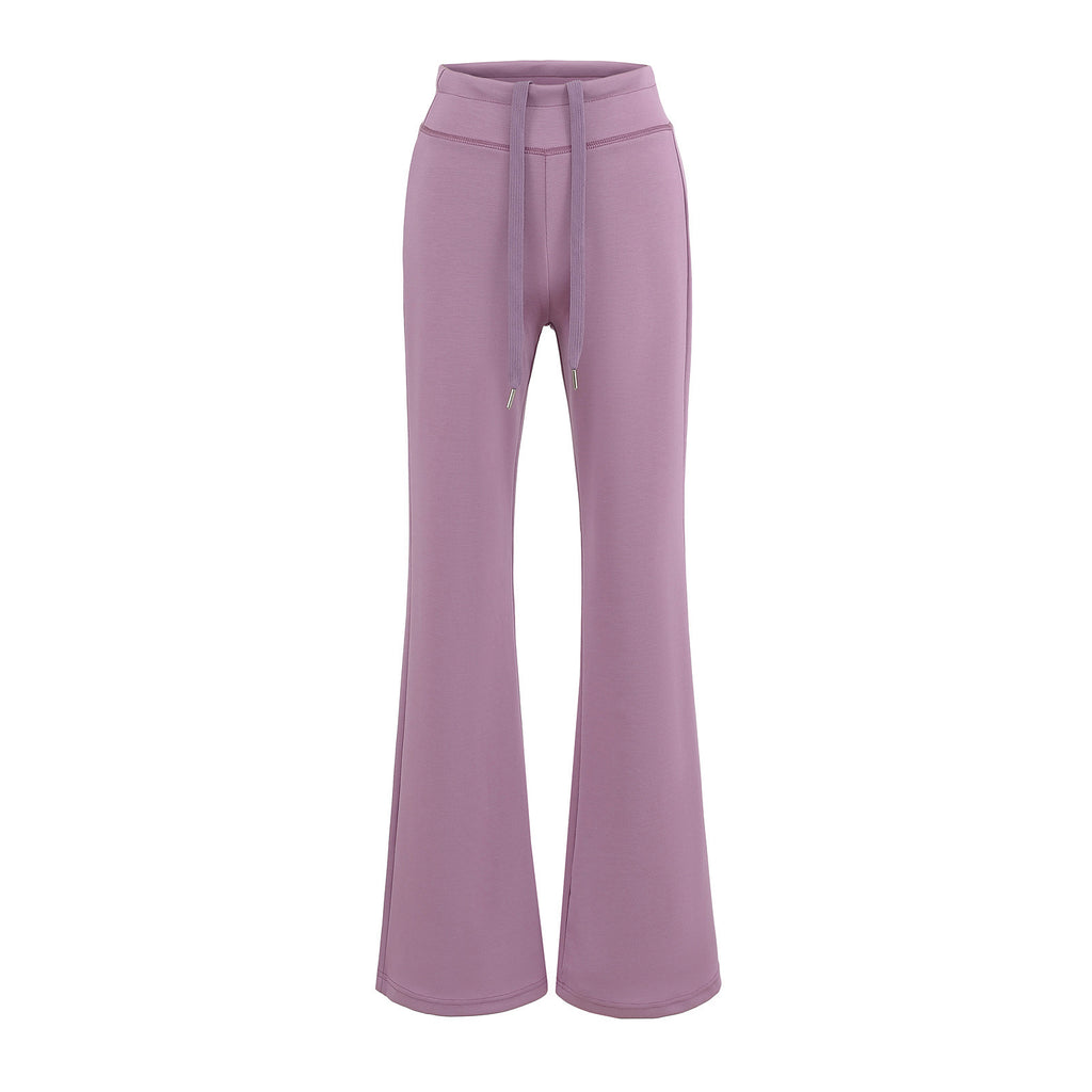 Vertical Bar Air Layer Drape Bootcut Trousers