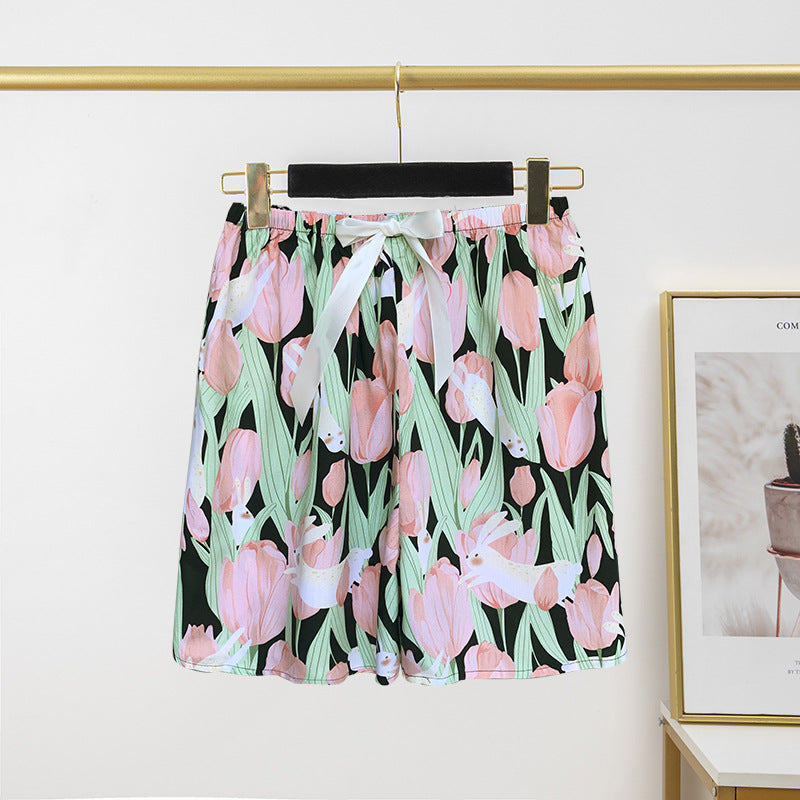 Thin Artificial Cotton Shorts Loose Casual Suitable For Daily Wear Japanese Trousers Home Shorts