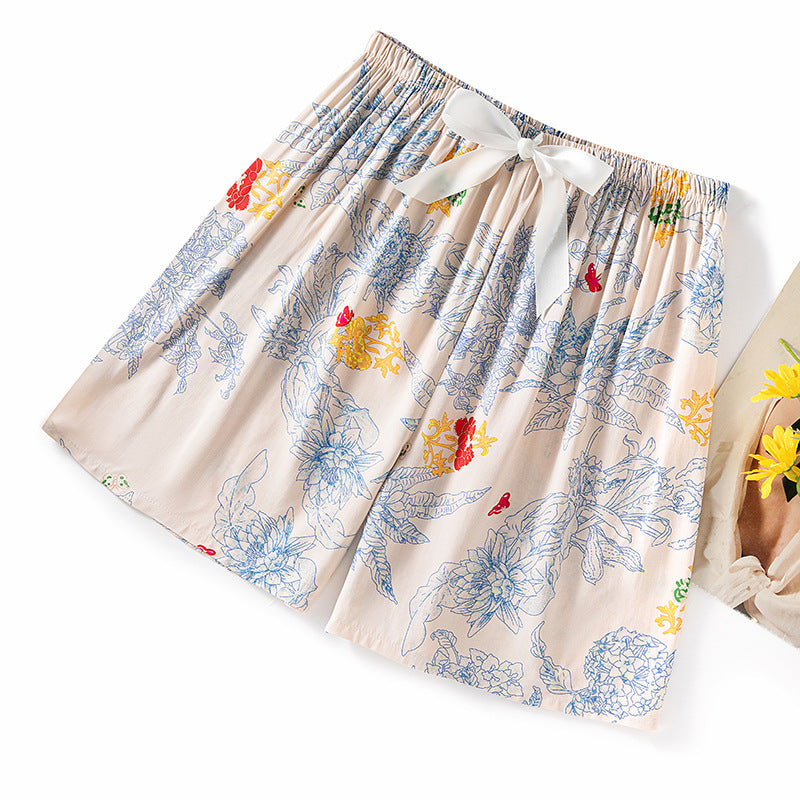 Thin Artificial Cotton Shorts Loose Casual Suitable For Daily Wear Japanese Trousers Home Shorts