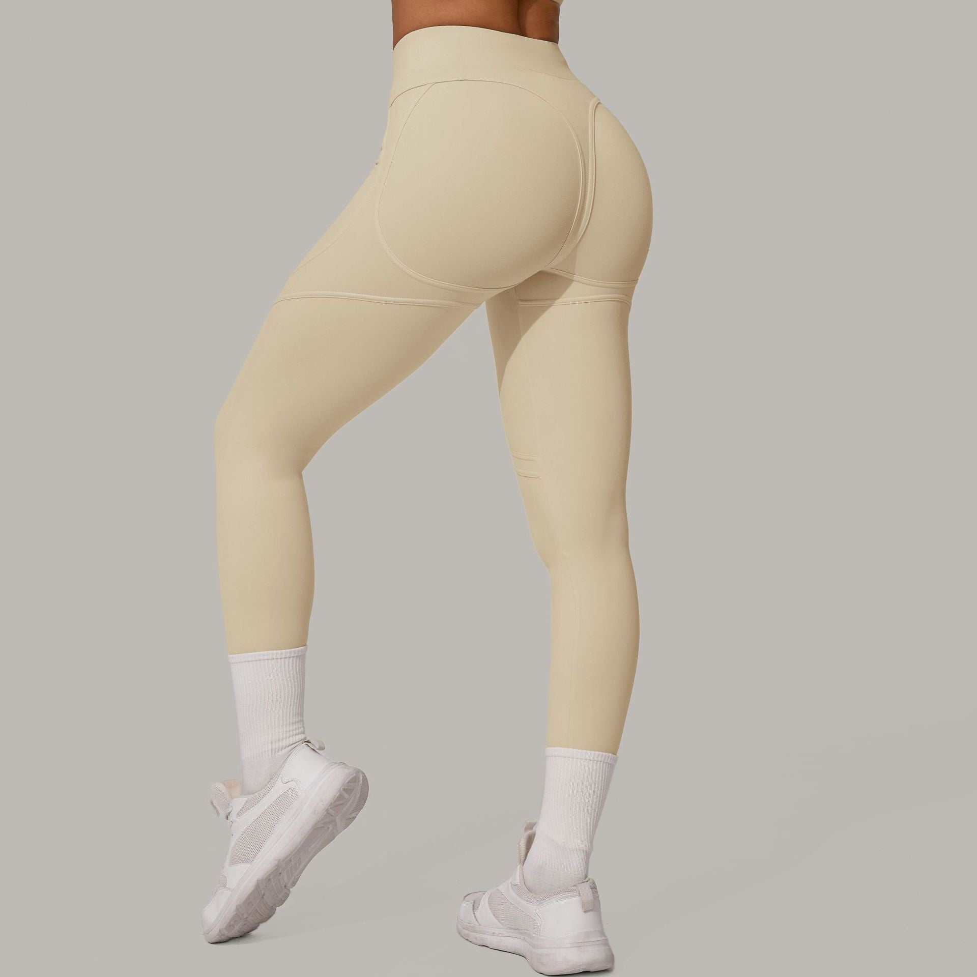 High Waist Hip Lift Sanding Yoga Pants
