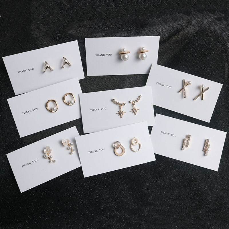 Trendy Sterling Silver Needle Stud Earrings For Women Korean Style Popular