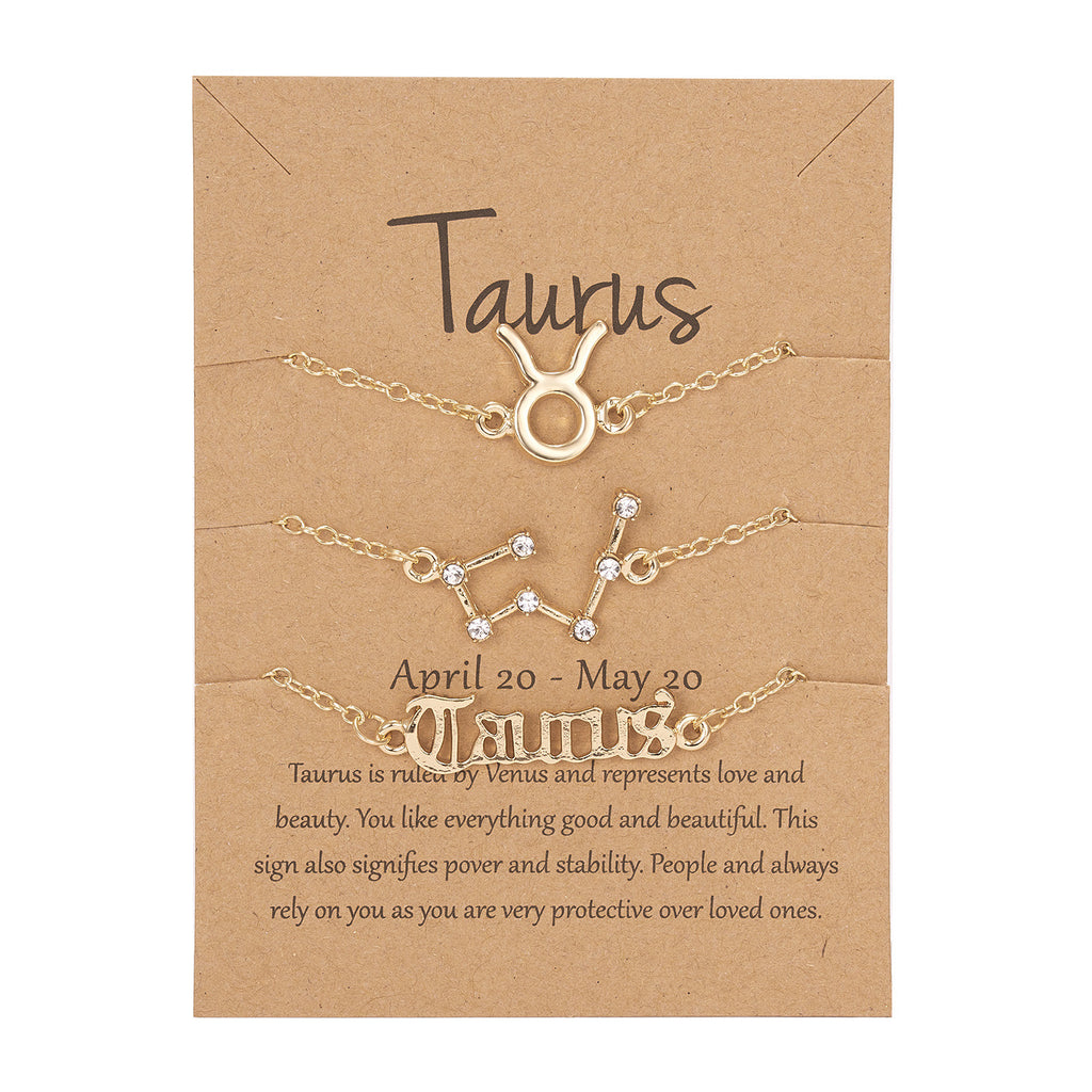 Symbol Star Old English Astrology Bracelet Set Of 3