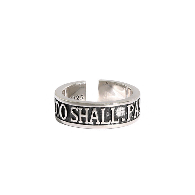 Frosty Wind Vintage Old English Ring