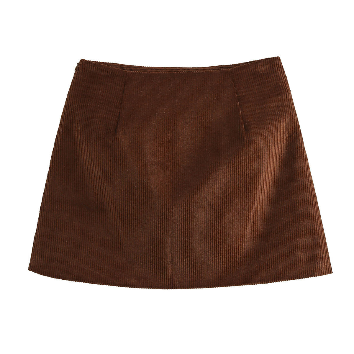 New Solid Color Corduroy Mini A- Line Skirt