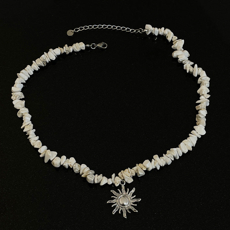 Chinese Retro Ethnic Style Sun Necklace For Women