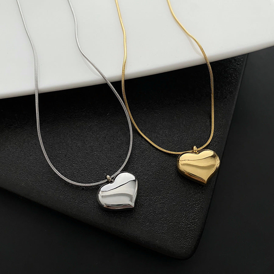 Gold Love Titanium Steel Necklace For Women Ins Cold Style