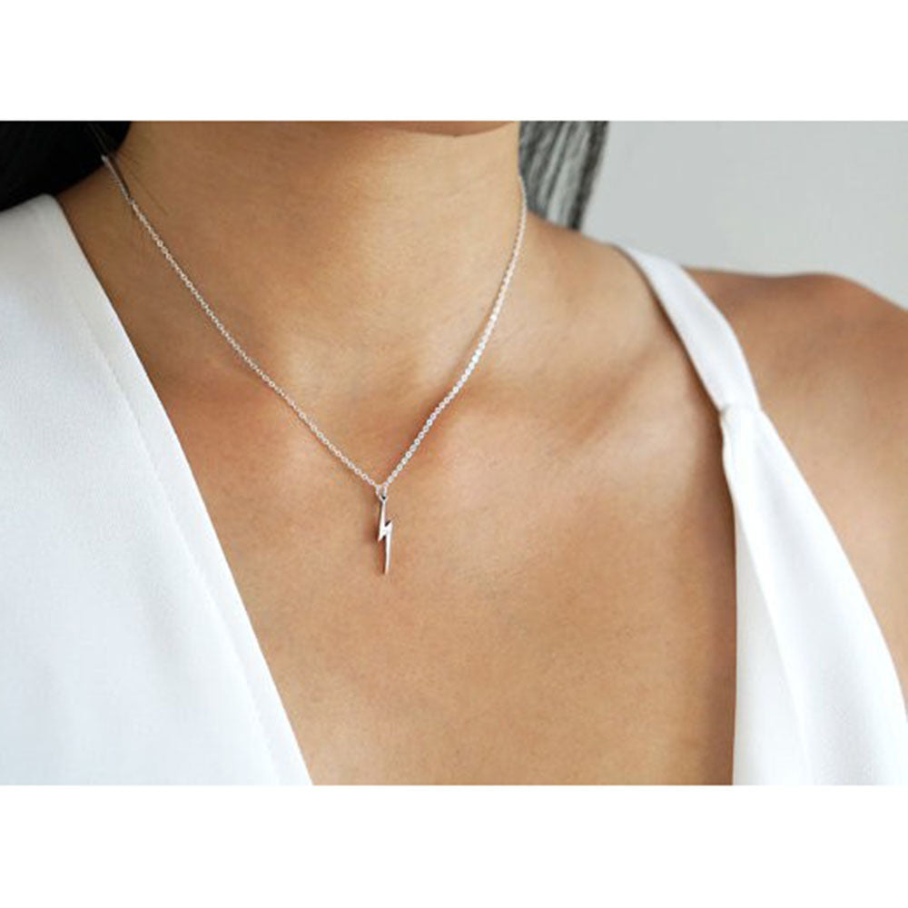 European And American Style Women Lightning Necklace Mini Lightning Logo