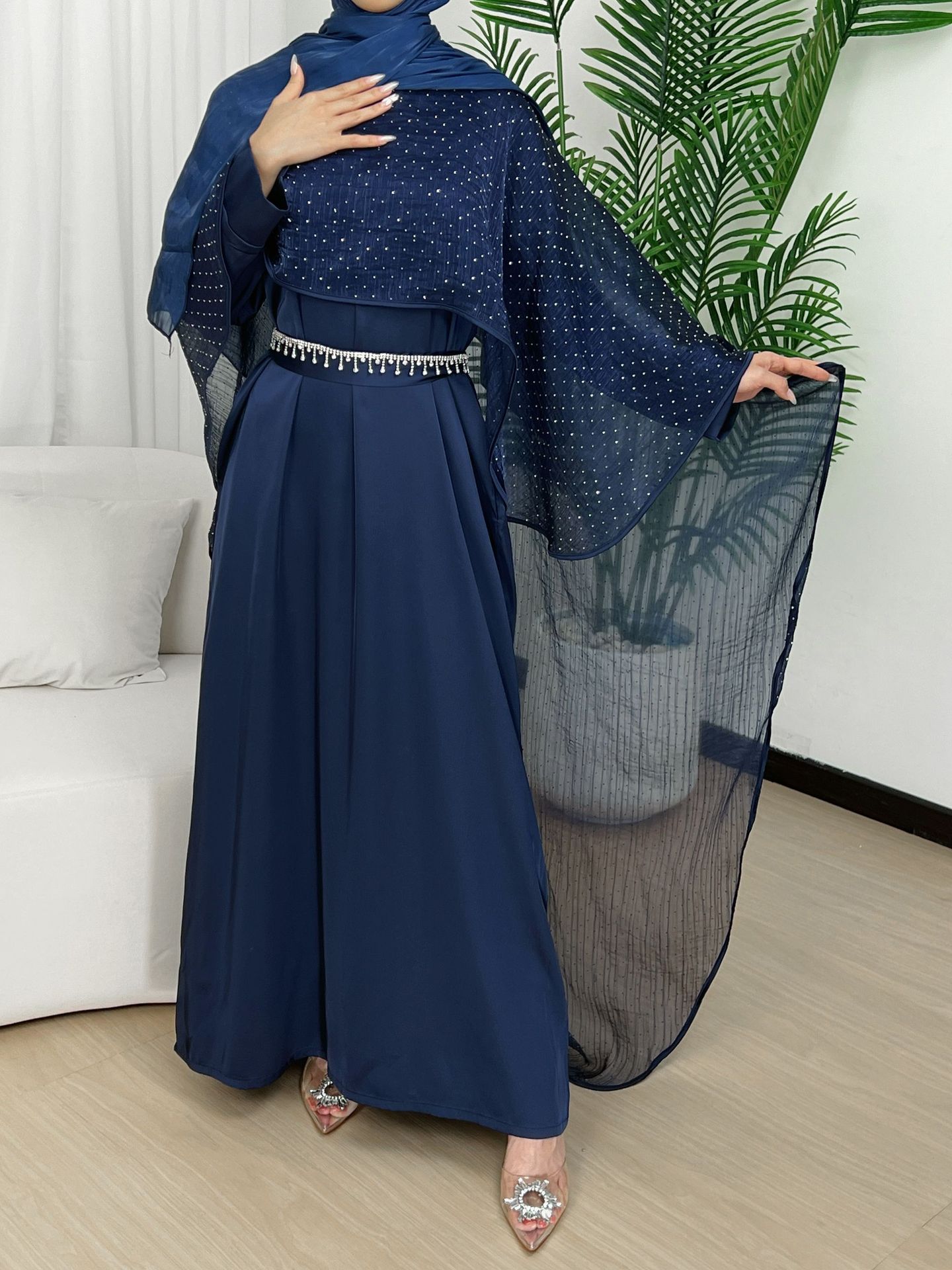 Women's Muslim Clothing Simple Cloak Robe Starry Robe