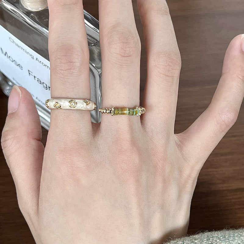 French Simplicity Style Cute Rabbit Pearl Ring For Women