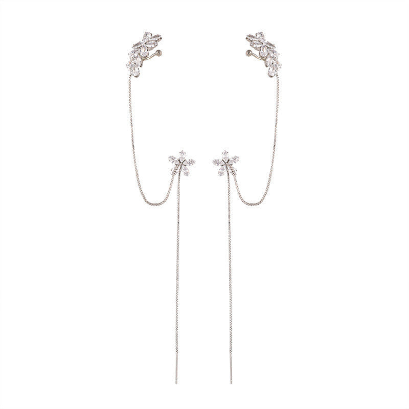 Simple And Cool Style Niche Design Feeling Needle Earrings Jewelry Women