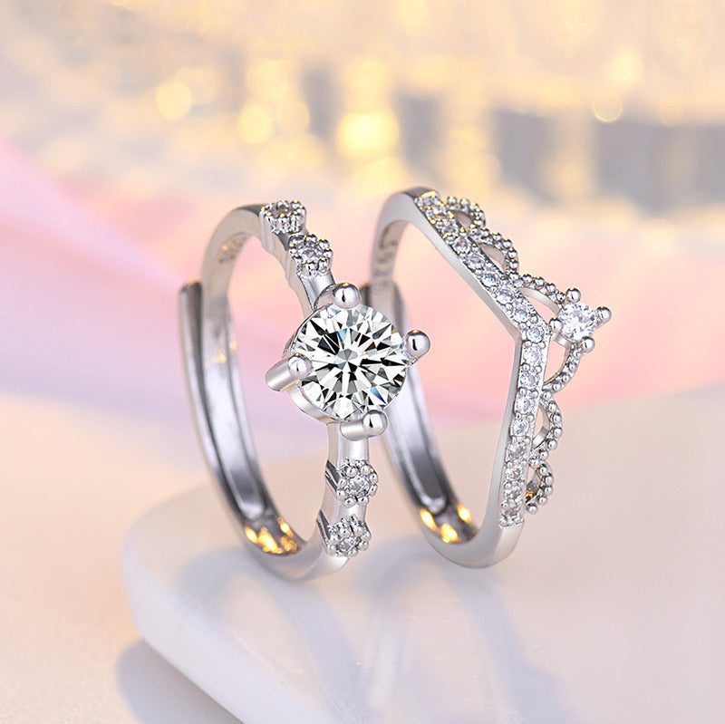 Fashion Korean Style Jewelr Crown Ring Women