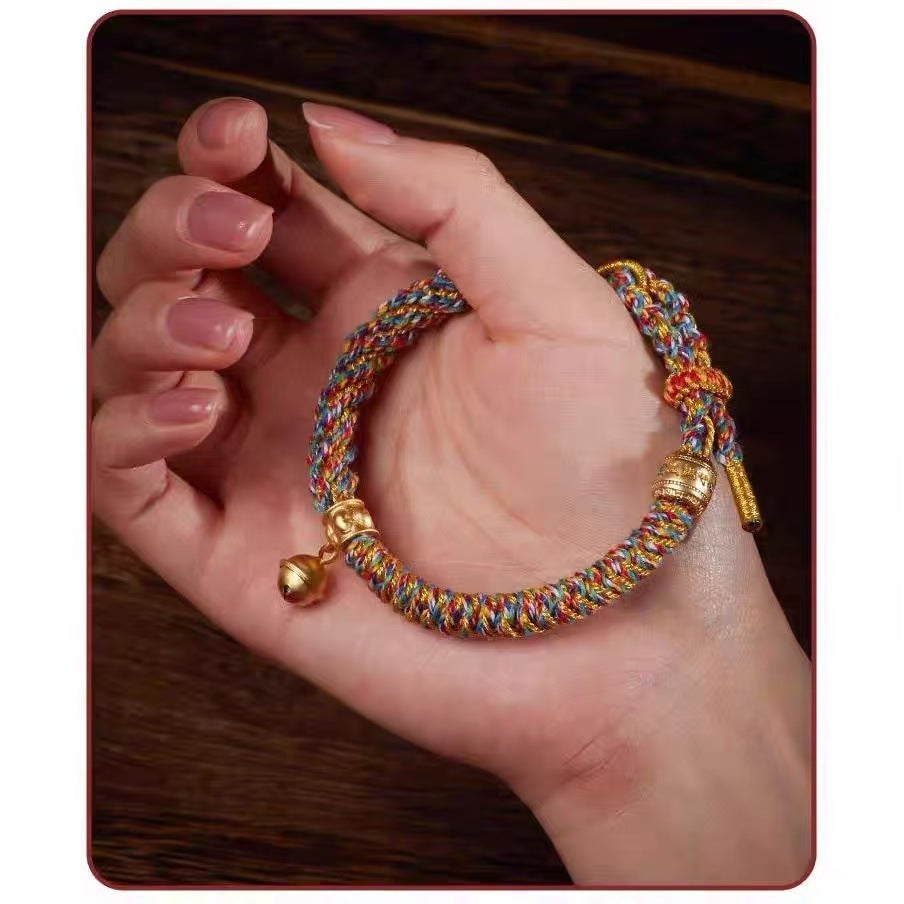 Tibetan Style Six-character Mantra Handmade Weaving Ethnic Style Bracelet