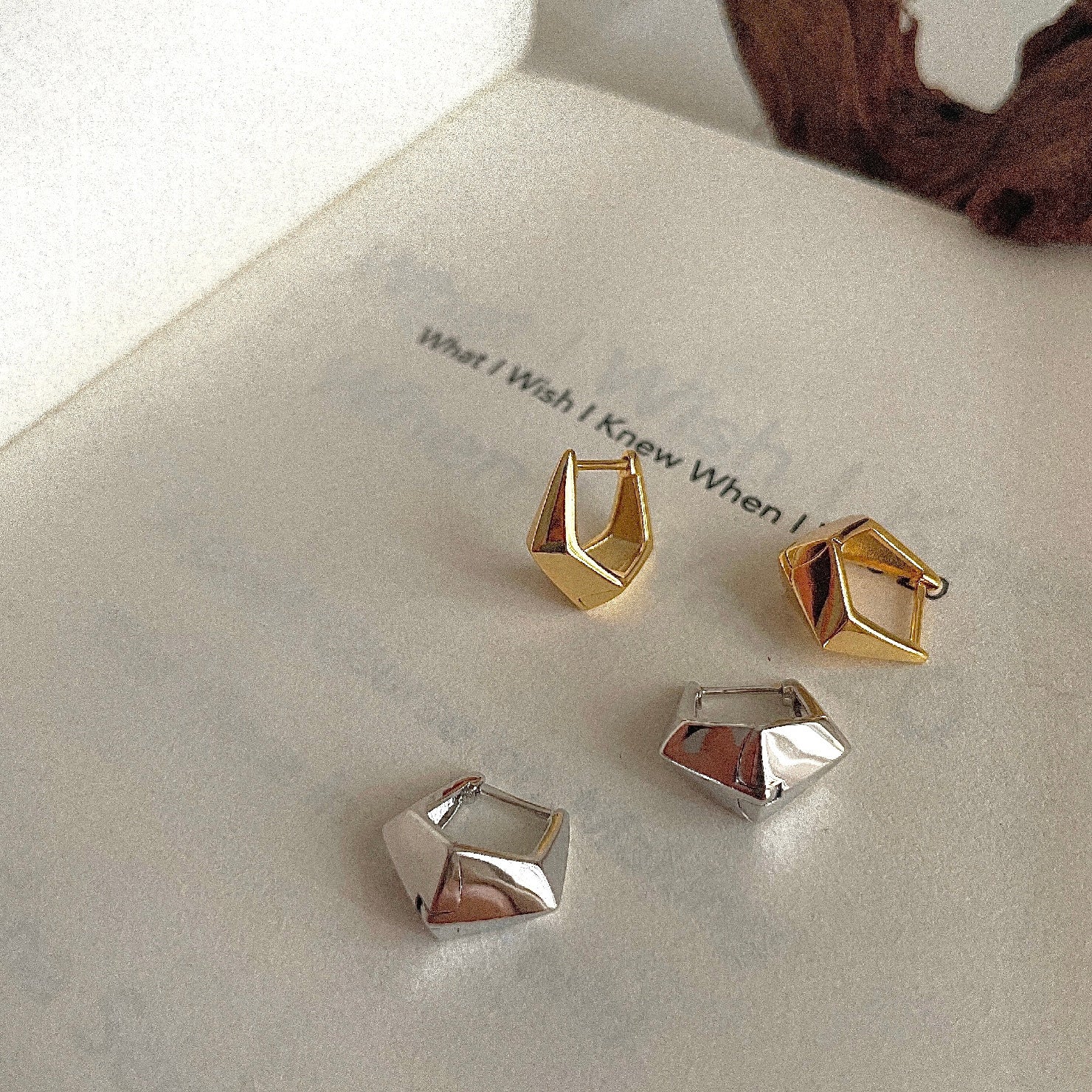 European And American Style Metal Geometric Earrings Women Simple