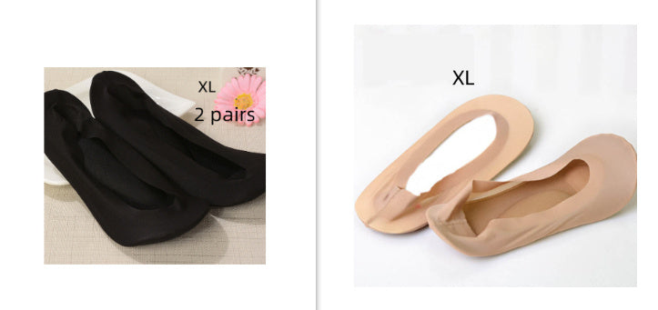 3D Arch Foot Massage Health Care Women Summer Socks Ice Silk Socks Shallow Mouth Silica Gel Invisible Slippers Feet Care