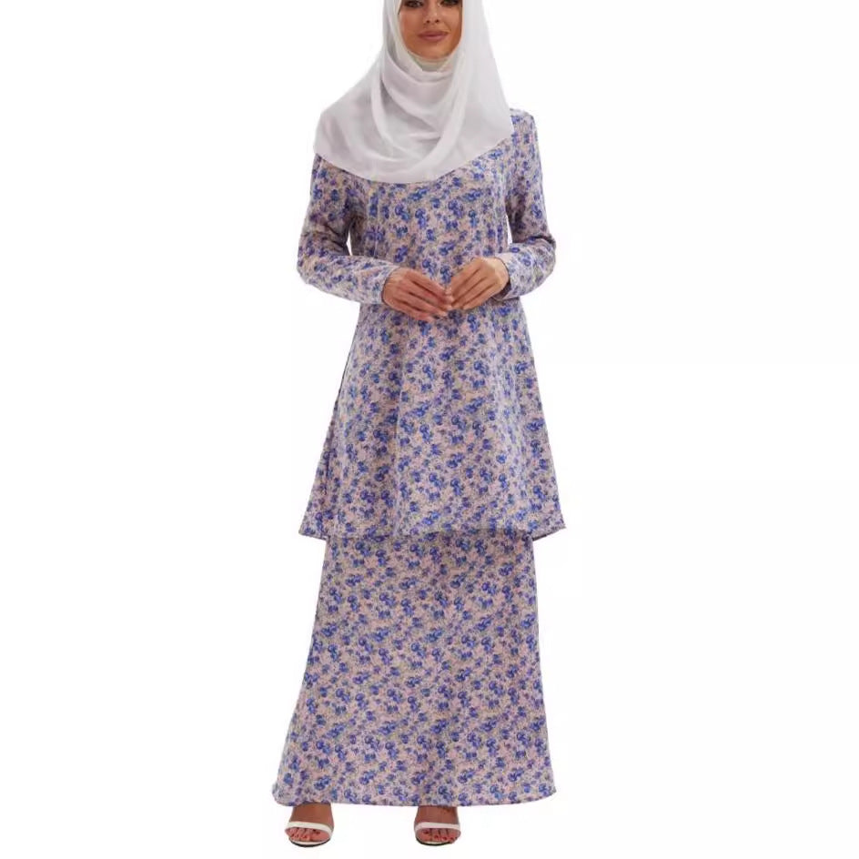 Women's Clothing Printed Color Casual Suit Dress