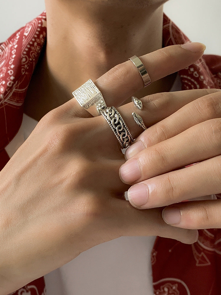 New Style Metal Design Sense Of National Tide Chinese Style Ring