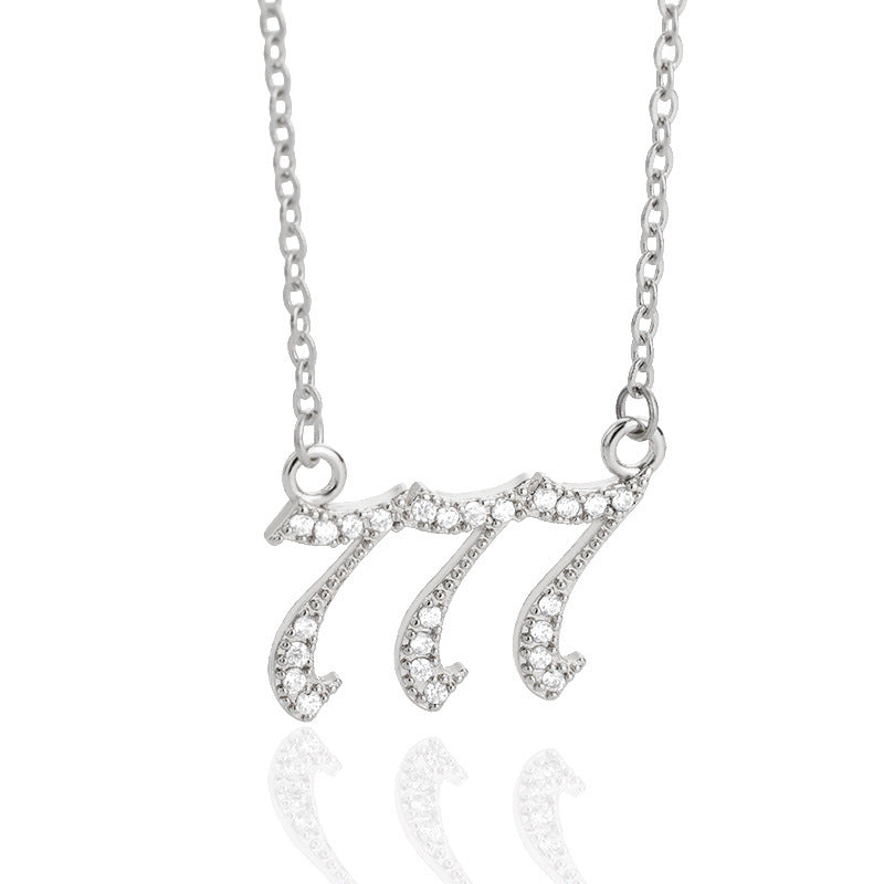 Zircon Necklace Men And Women Couples Old English