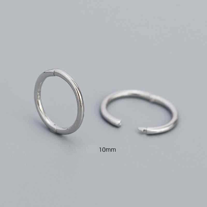 Puncture Jewelry S925 Sterling Silver Ins Style Geometric Round Earrings For Women