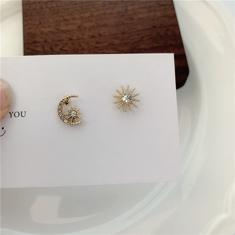 Trendy Sterling Silver Needle Stud Earrings For Women Korean Style Popular