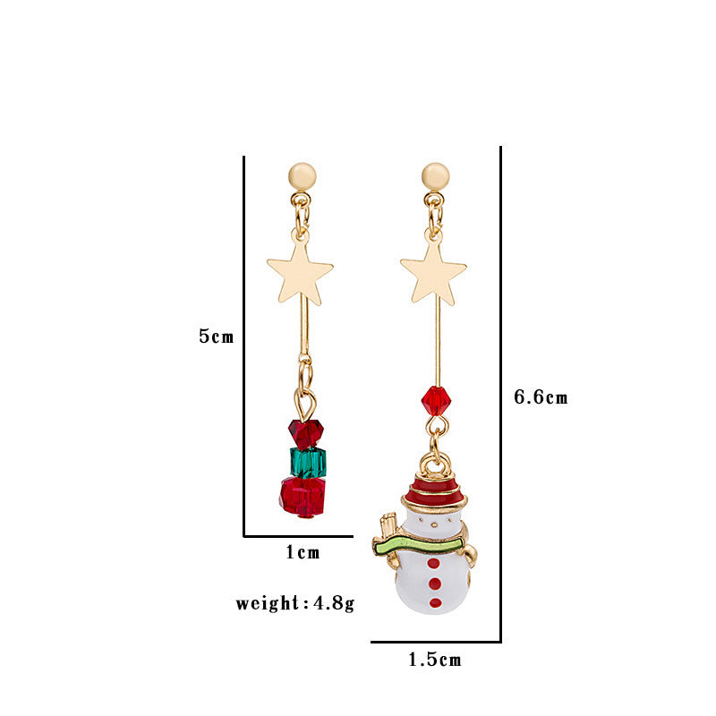 New European And American Christmas Series Fringed Metal Boots Old Man Pendant