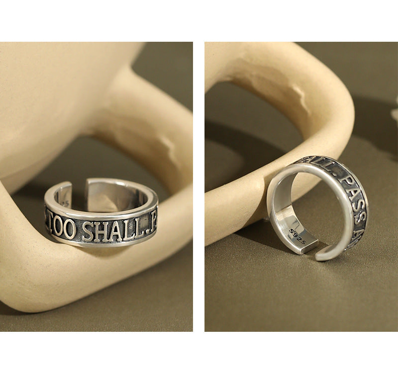 Frosty Wind Vintage Old English Ring