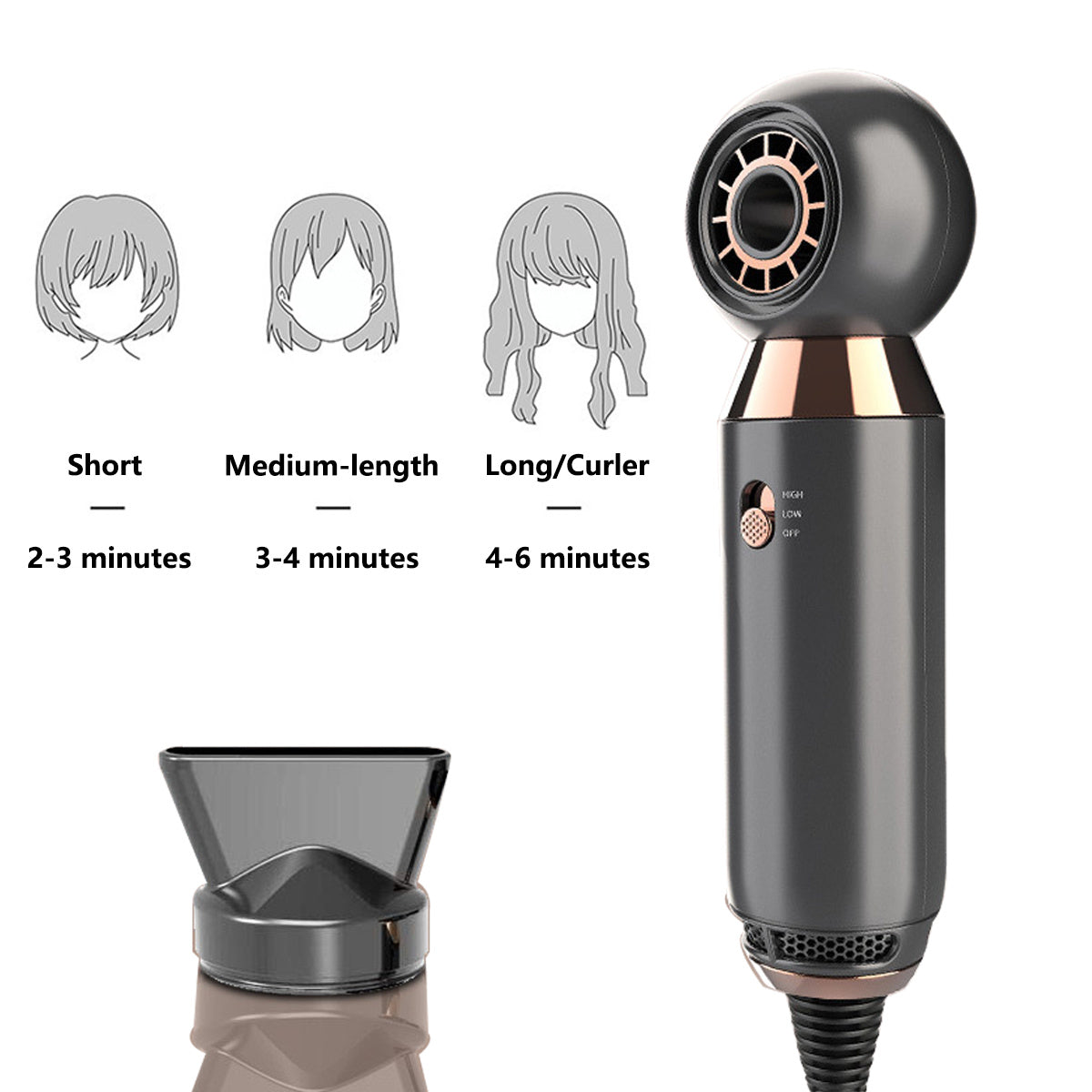 Hair Dryer 10 00W With Leafless Fan 2 Speed 360 Degree Rotaing Nozzle Concentrator Women Men Home Salon Hair Blower