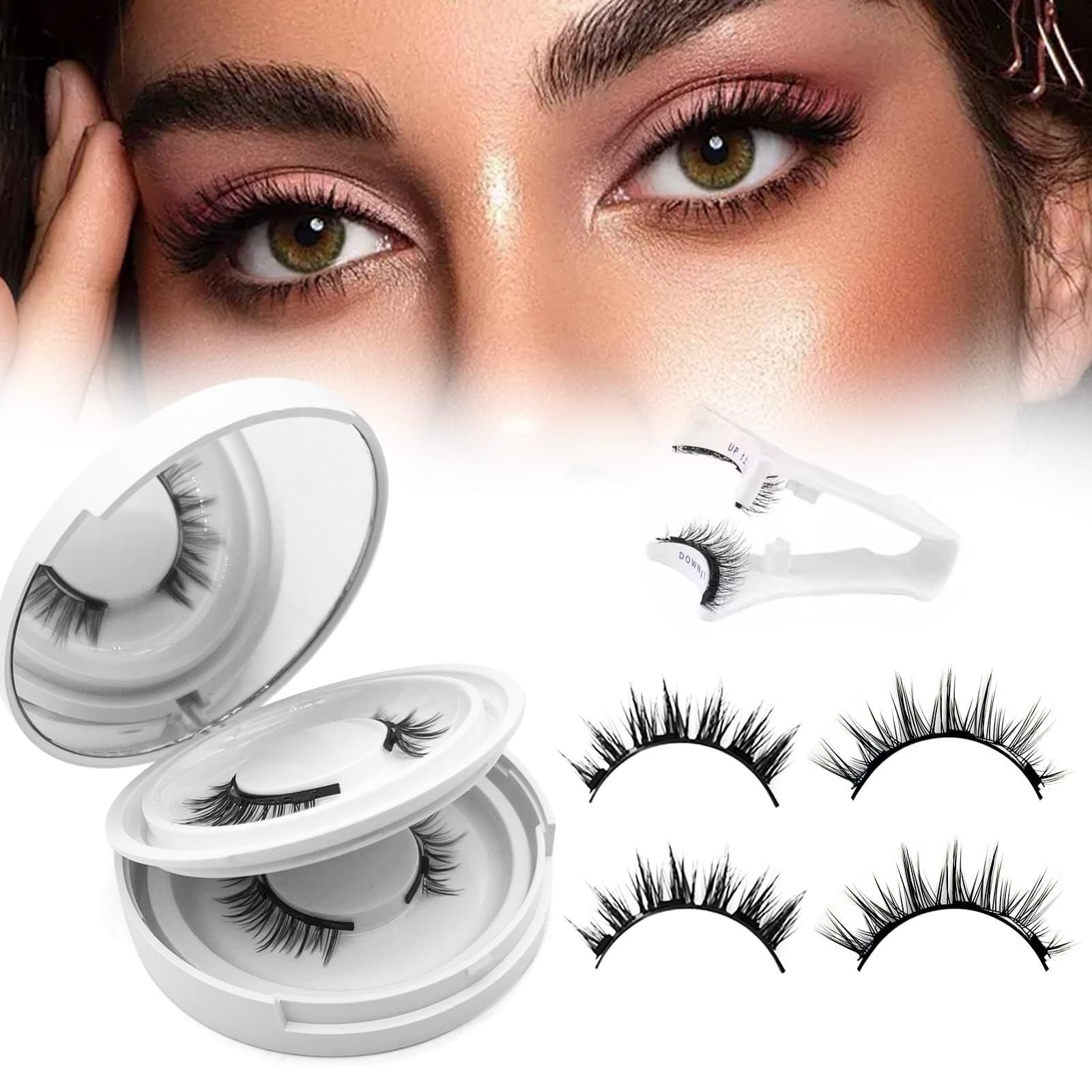 Magnetic Suction False Eyelashes Integrated Soap Holder Glue-free False Eyelashes Thick