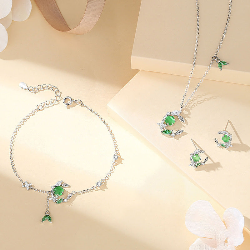 S925 Sterling Silver Ivy Necklace For Women Mori Style