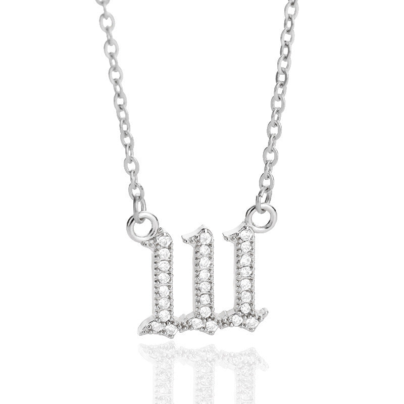 Zircon Necklace Men And Women Couples Old English