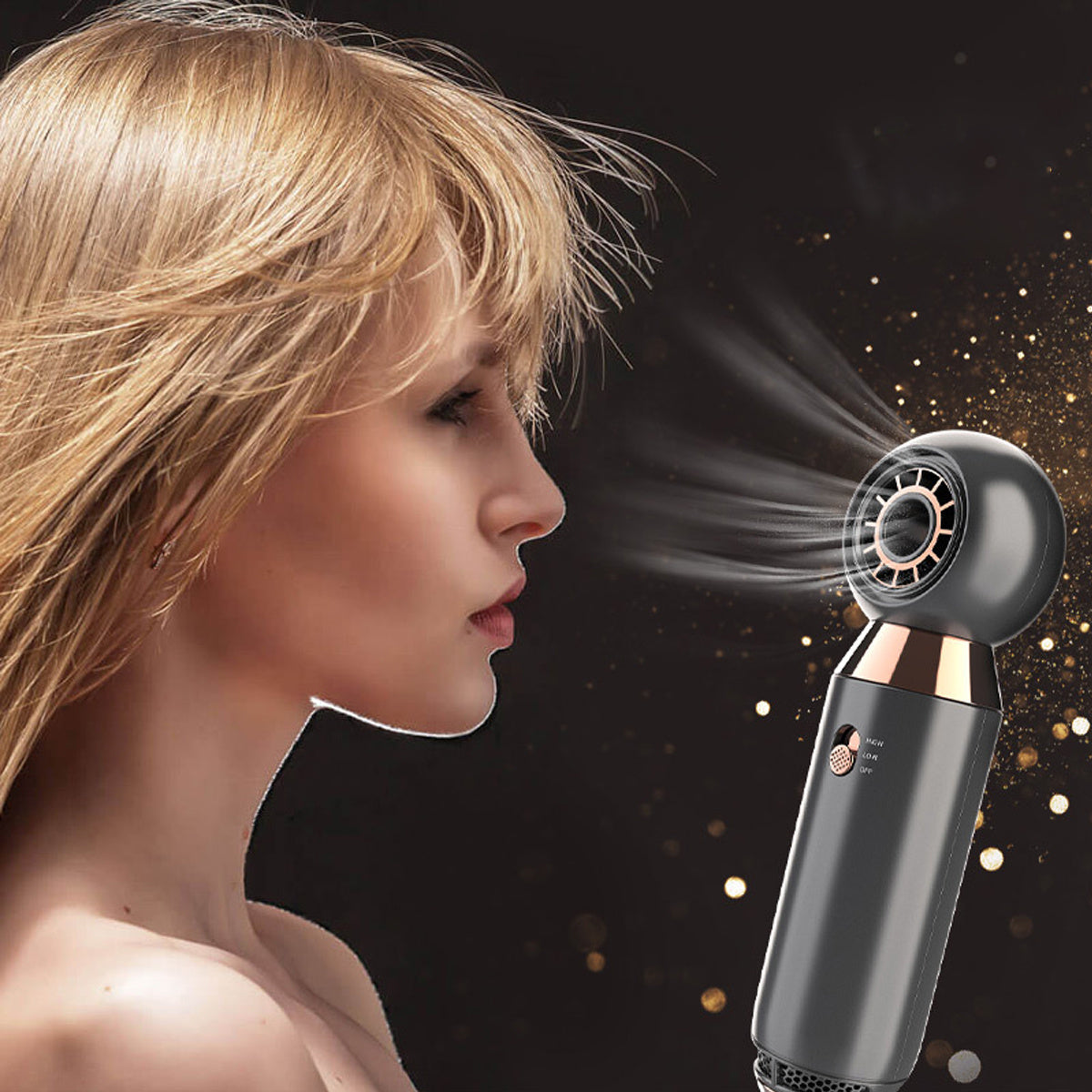 Hair Dryer 10 00W With Leafless Fan 2 Speed 360 Degree Rotaing Nozzle Concentrator Women Men Home Salon Hair Blower