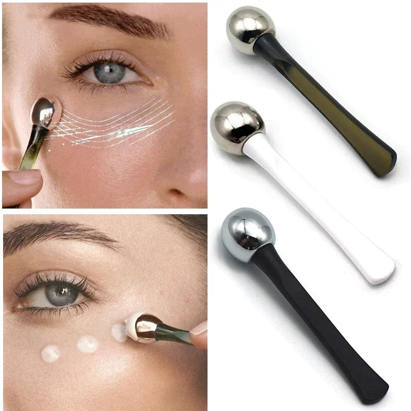 2pc Eye Roller Eye Cream Applicator Cosmetic Spatula Anti Wrinkle Facial Spoon Gold Alloy Face Thin Skin Care Tool  Eye Care Wrinkle Remove Dark Circles