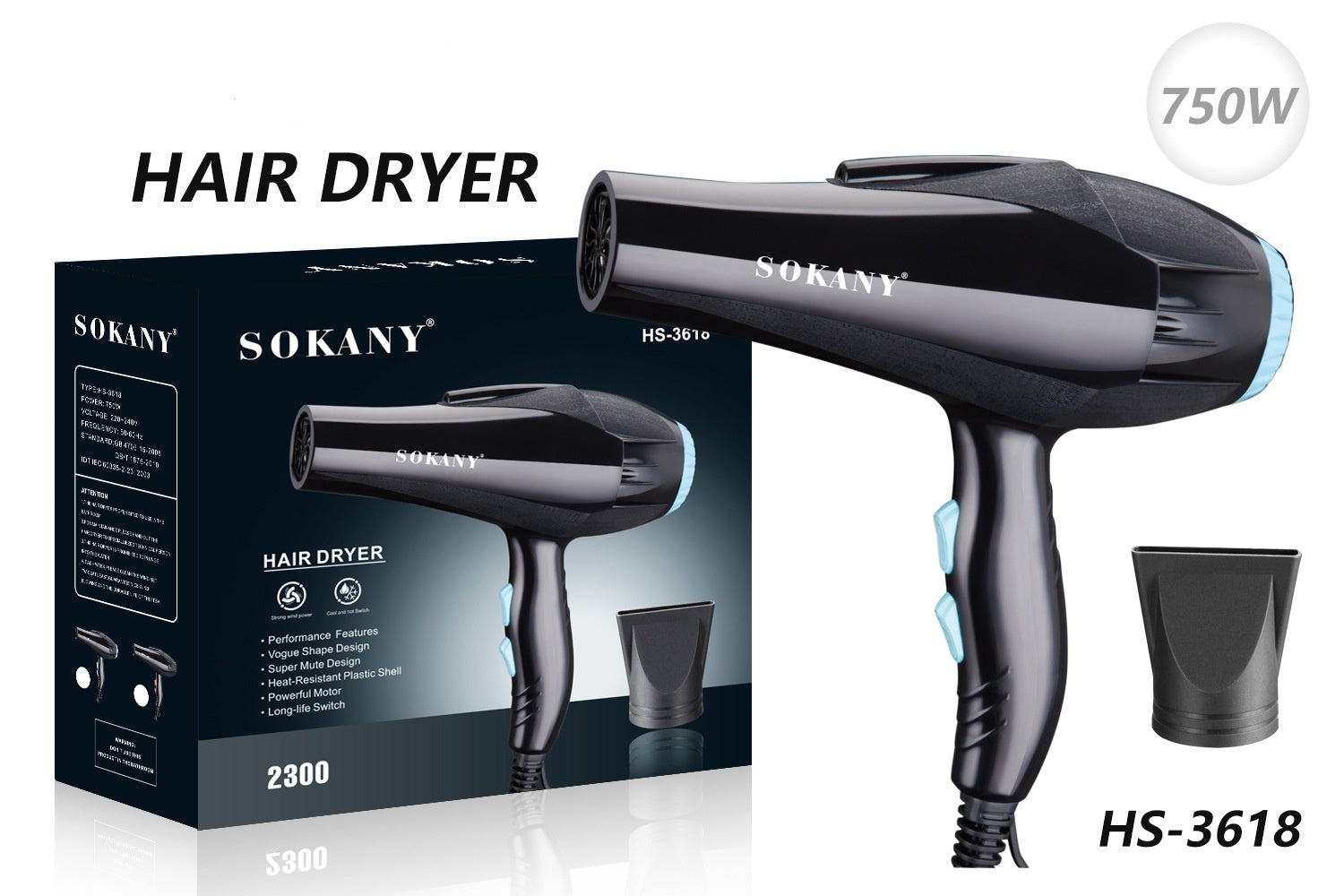 Household Multifunctional Electric Hair Dryer