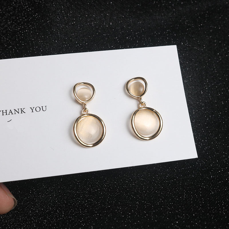 Trendy Sterling Silver Needle Stud Earrings For Women Korean Style Popular