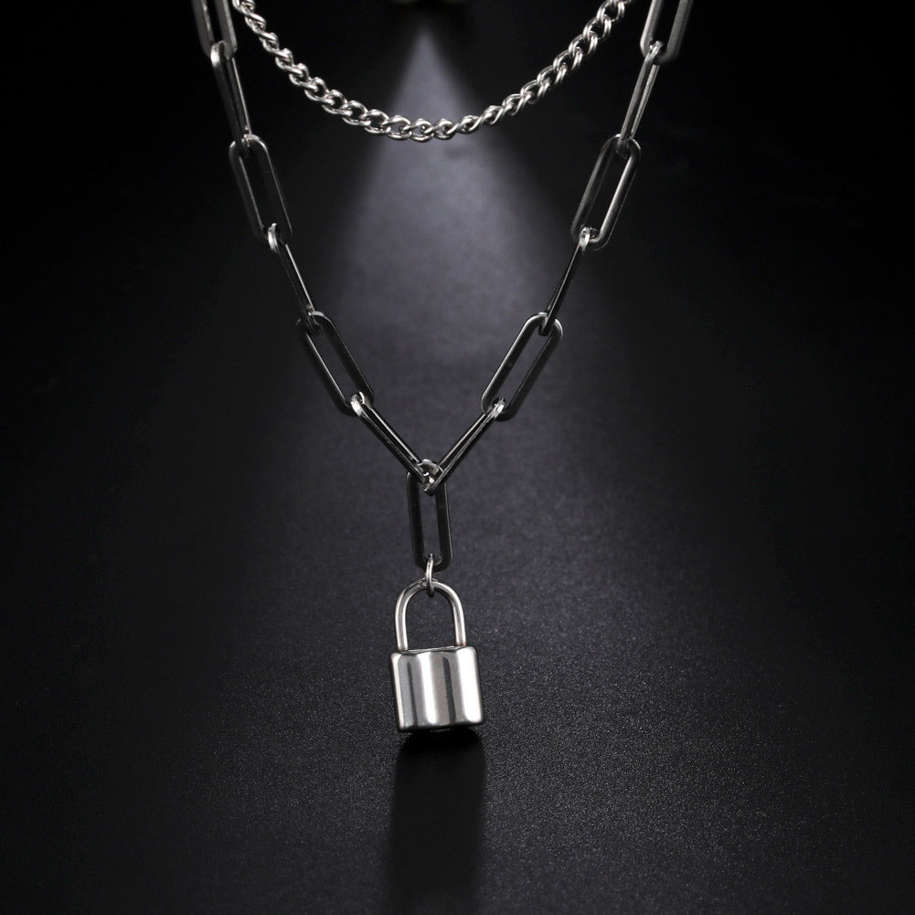 European And American Style Double-layer Necklace Twin Style Men And Women Same Style