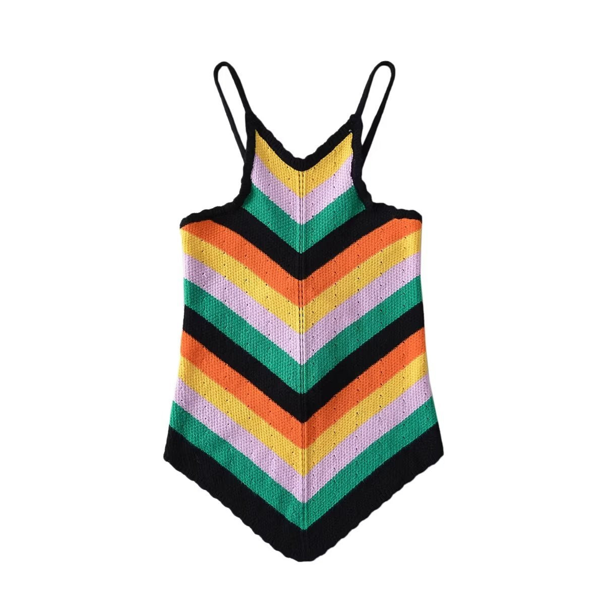 European And American Hot Girl Retro Rainbow Color Hanging Shoulder Small Sling