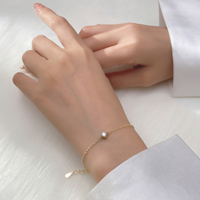 Women's Korean Style Simple Style S925 Silver Bracelet