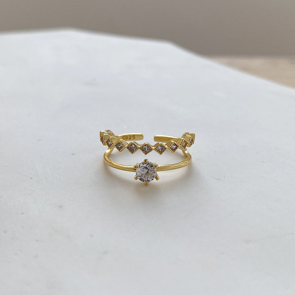 French Style Korean Style Jewelry Sterling Silver Ring Fashion