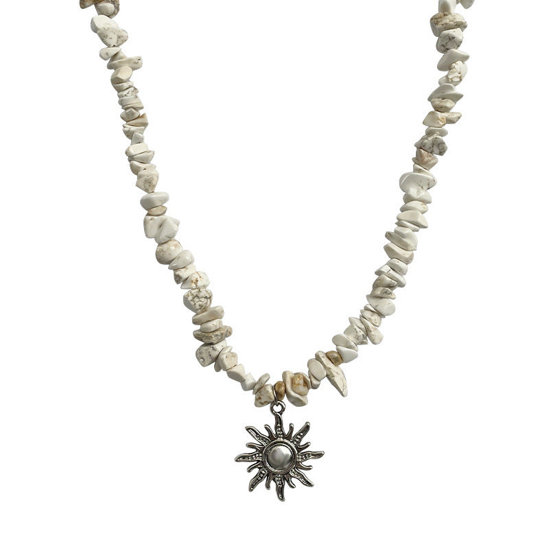 Chinese Retro Ethnic Style Sun Necklace For Women
