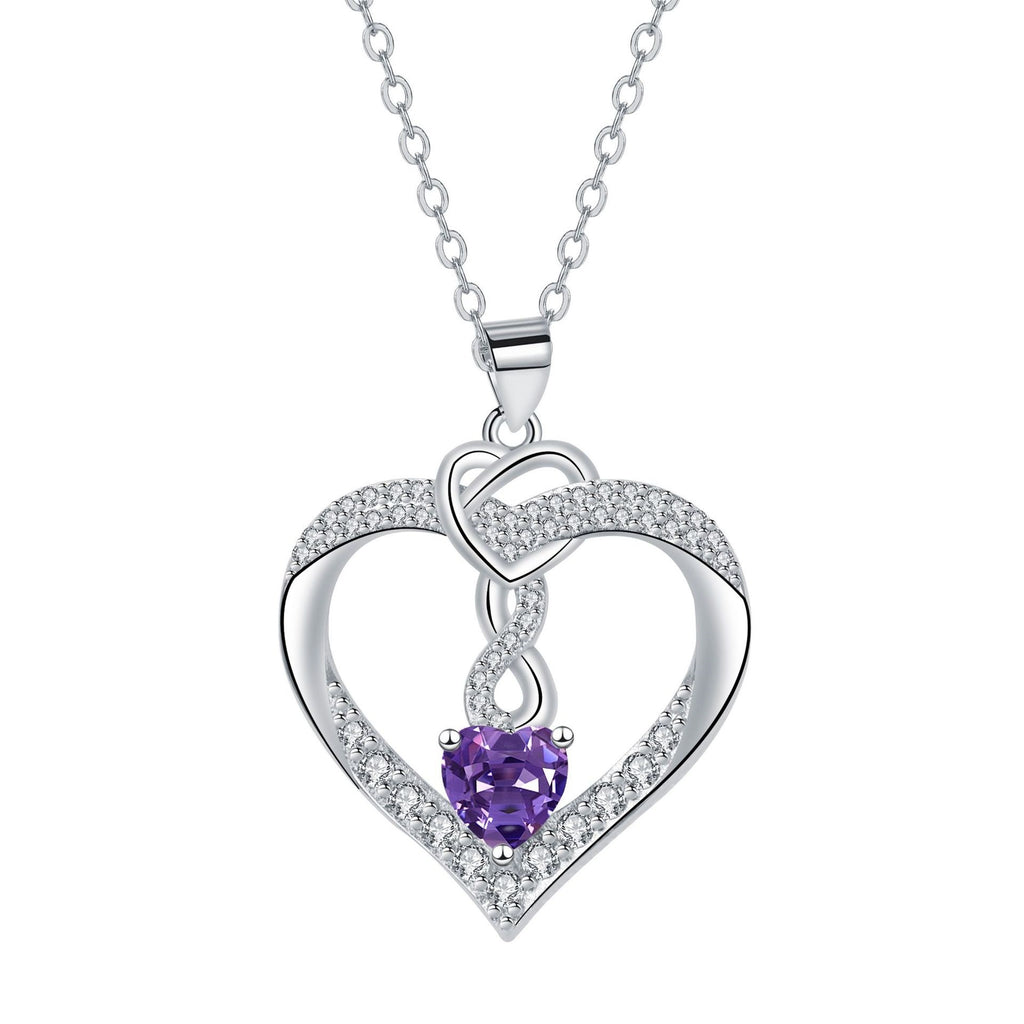 Fashion European And American Style Heart-shaped Pendant Necklace Elegant High-grade Jewelry For Women