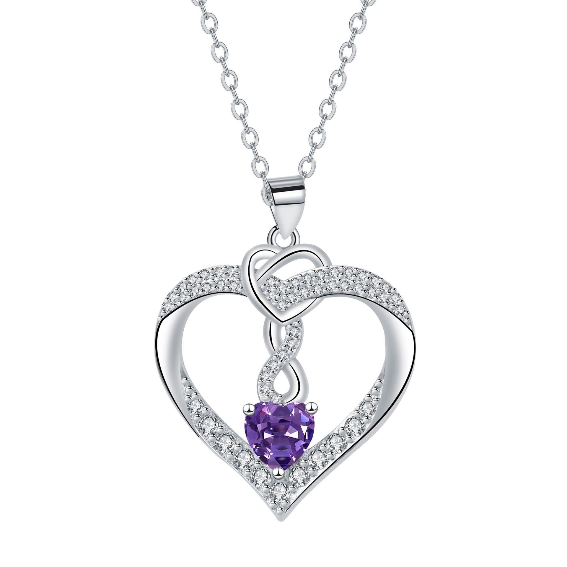 Fashion European And American Style Heart-shaped Pendant Necklace Elegant High-grade Jewelry For Women