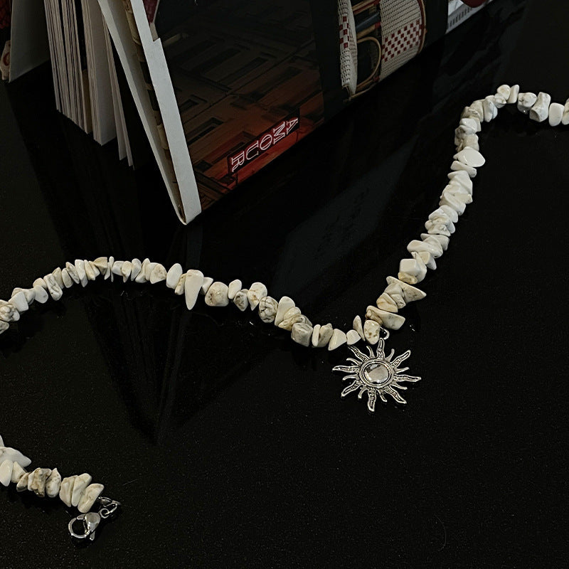 Chinese Retro Ethnic Style Sun Necklace For Women