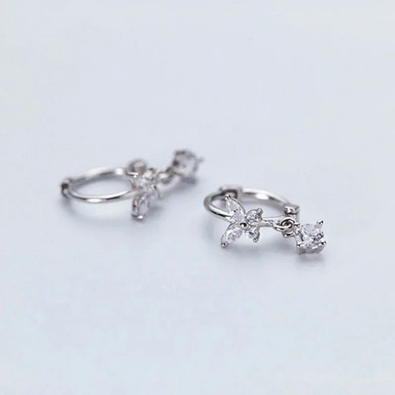 Diamond Butterfly-patterned Short Style S925 Silver Ear Clip Women