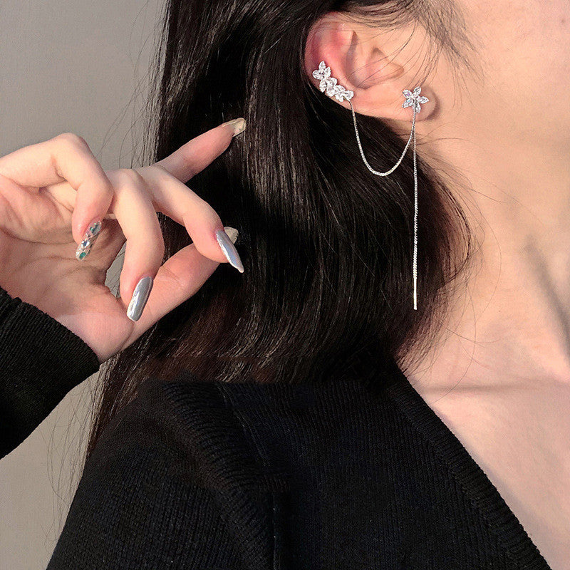Simple And Cool Style Niche Design Feeling Needle Earrings Jewelry Women