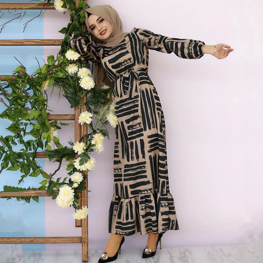 Printed Long Elegant Plain Tunic Dress