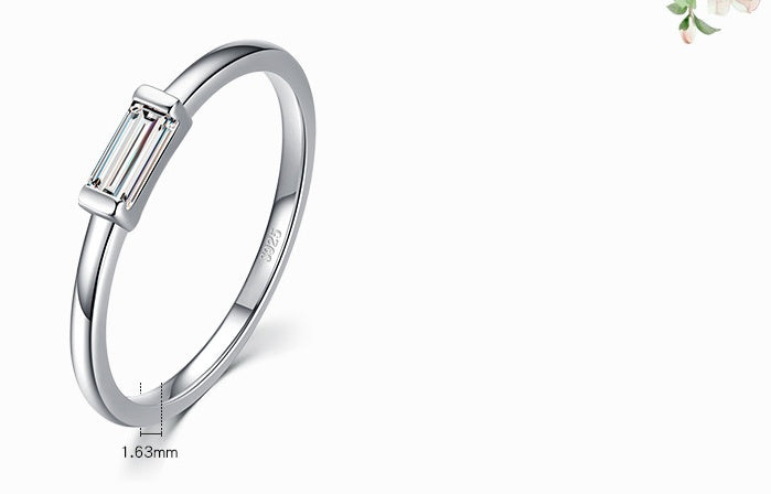 Simple Cold Style Zircon Ring Women