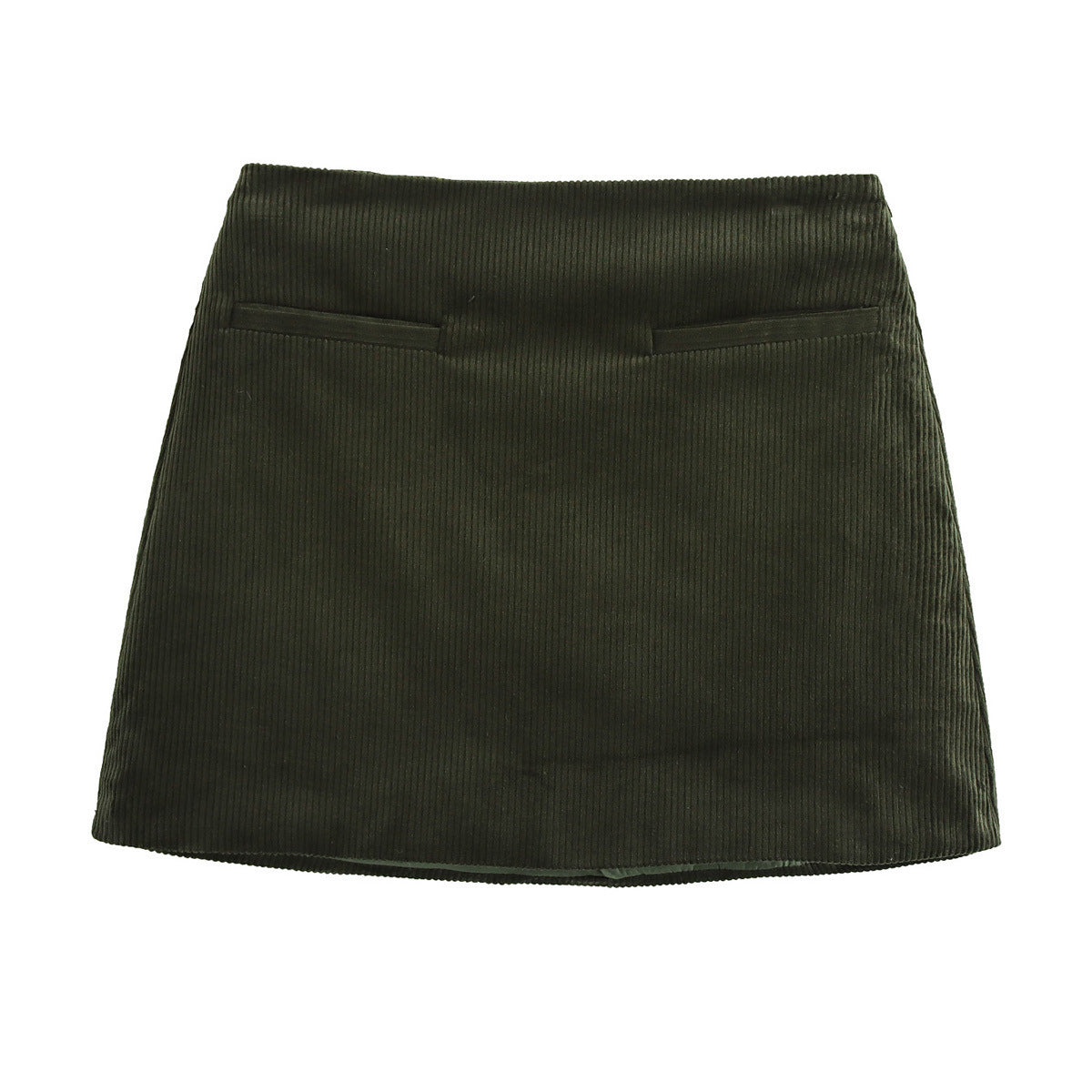 New Solid Color Corduroy Mini A- Line Skirt